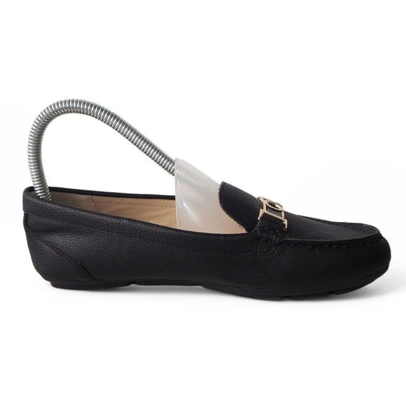 Calvin Klein Lacy Slip-on Moc Toe Driving Loafers Black / Gold Women's 5.5M - Picture 7 of 11